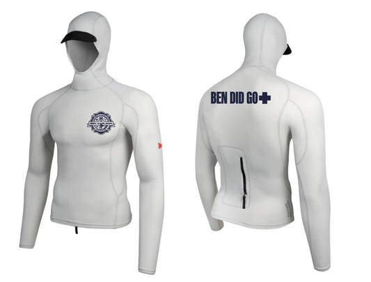 Long Florence BEN DID GO Sleeve Utility Pocket Hooded Rashguard